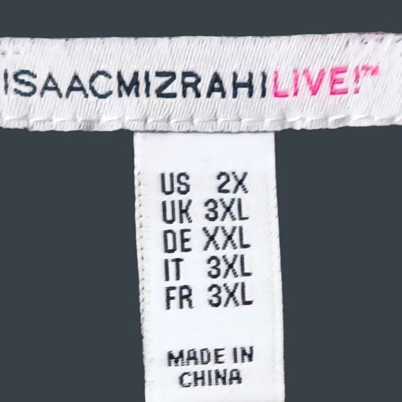 NWOT ISAACMIZRAHLIVE Plus Size One-sided Cream Color Frilly Lacy Tunic. - Picture 3 of 10